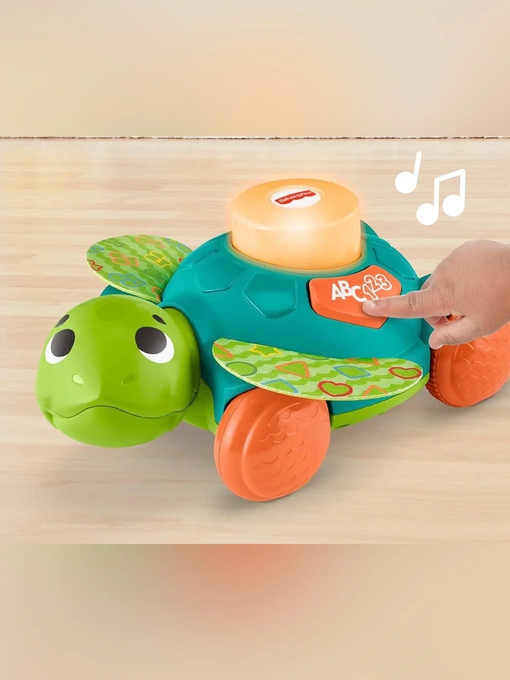 Fisher-Price Teal & Green Turtle Learning Toy with Orange Accents